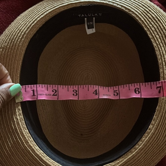 TALULA Aritzia Fedora Azure Skies Pelham Straw hat S/M - Picture 10 of 11